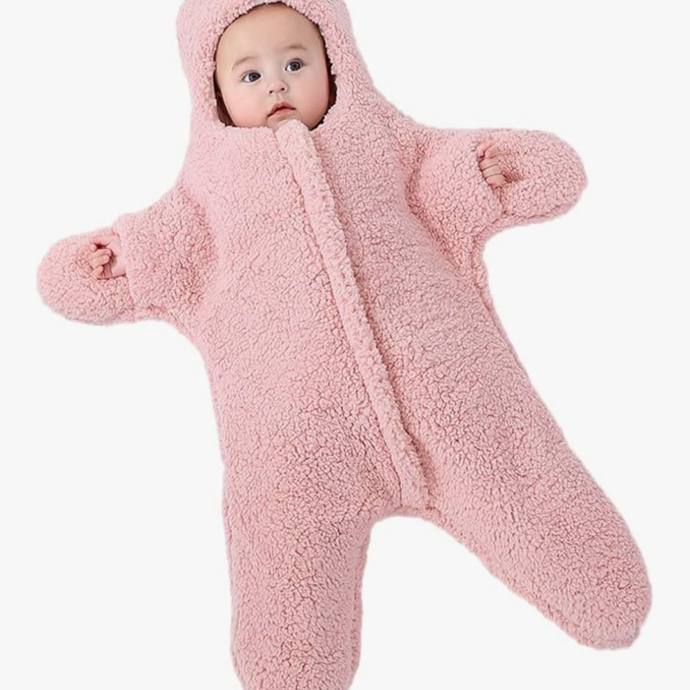 Cute Pink Fleece Baby infsnt bodysuit